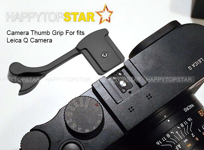 Zwart Fittest Brand AL Aluminium Thumb Grip Custom voor LEICA Q Q2 Camera Shoe Hotshoe CNC