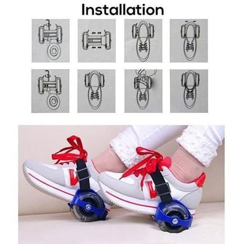 Colorful Flashing Pulley Adjustable Whirlwind For Kids Flash Wheels Heel Adjustable Simply Durable Outdoor Skating Shoes