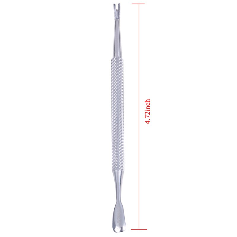 Stainless Steel Cuticle Nail Pusher Trimmer Metal Double Sided Dead Skin Push