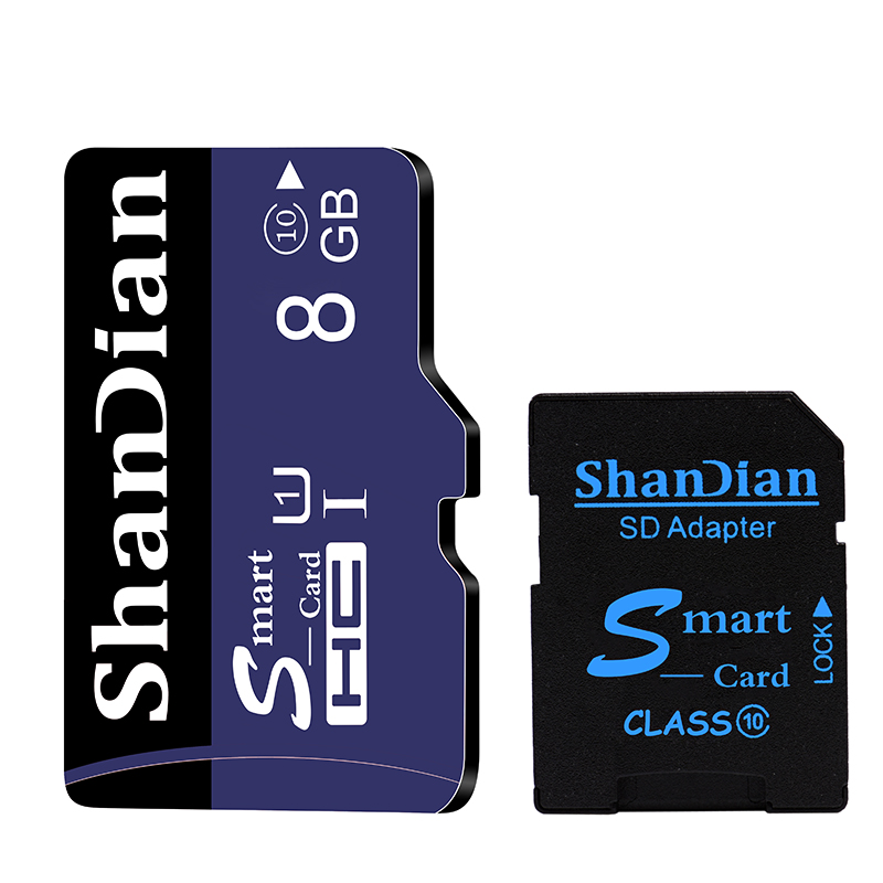 10-U3 TF SD Card 128GB 64GB 32GB 16GB 8G Memory Card Flash Class 10 Support Mobile Phones UAV Etc Card Reader: 8 GB
