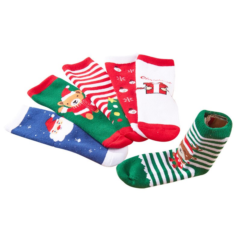 6 pz/set cotone inverno Sokken neonata ragazzi bambini calzini bambini spugna fiocco di neve alce babbo natale orso di natale regalo roba economica