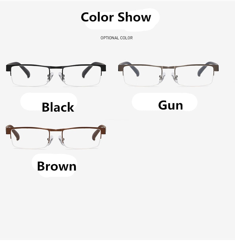Higodoy Metall Lesebrille Männer Frauen Brillen Klare Linse Presbyopie + 1,0