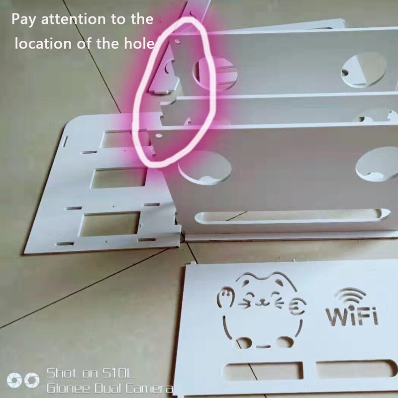 Wifi Router Regal Lagerung Boxen Große Kapazität Kabel Energie Plus Draht Halterung Lagerung Kasten Holz-Kunststoff Zauberstab Regal Stecker halterung