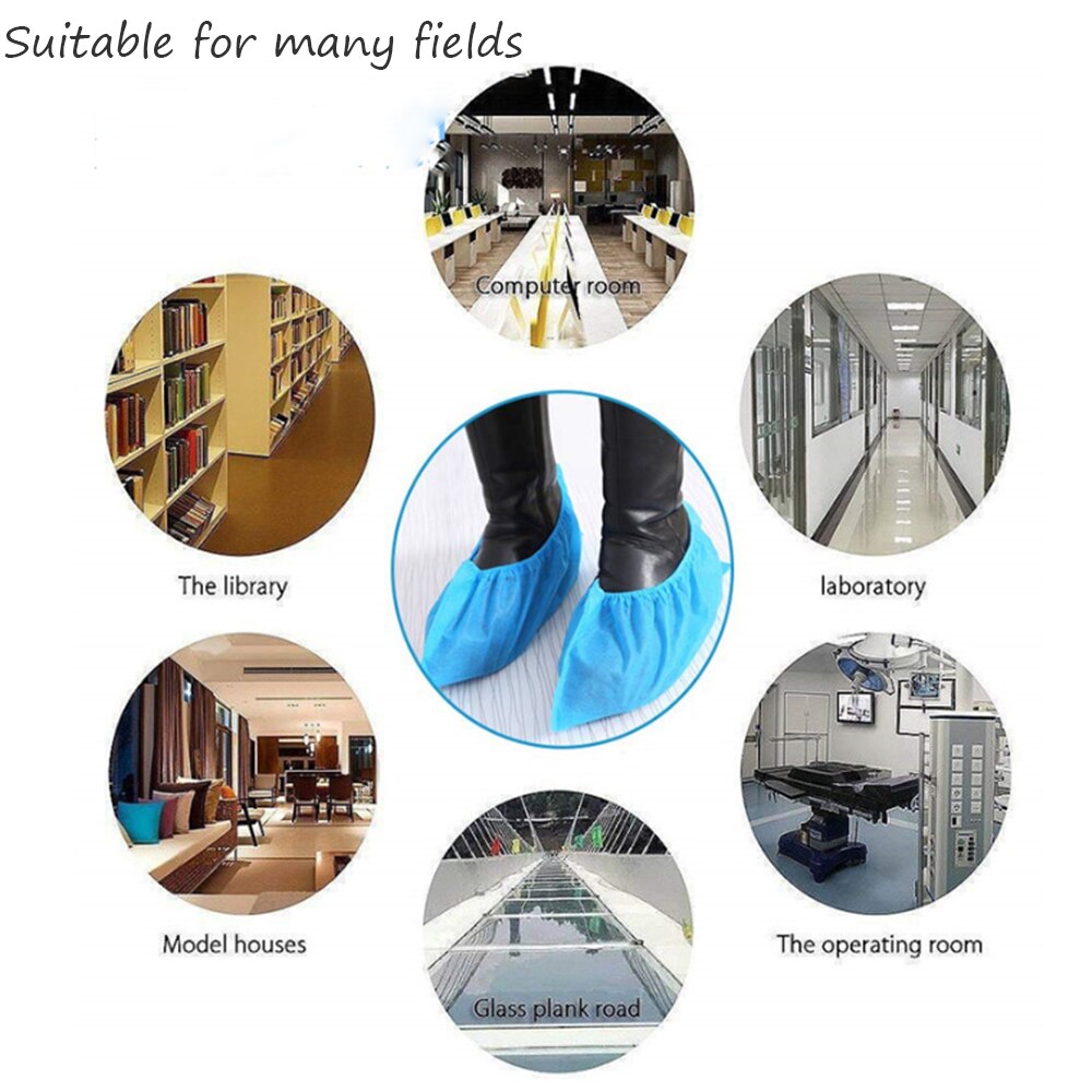 100 Stuks Wegwerp Overschoen Waterdichte Stofdicht Antislip Schoen Cover Kind Student Volwassen Non-woven Schoen Cover voet Cover