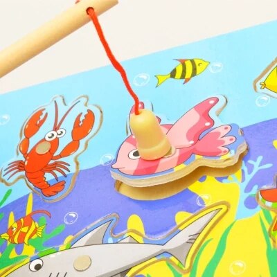 Neue Holz Magnetischen 3D Jigsaw Kinder Pädagogisches Angeln Puzzles Baby Spielzeug Holz Lustige Spiel Spielzeug Für Kinder Baby