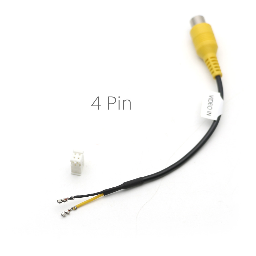 10 Pin RCA Camera Video Input Reversing Parking Cable Adapter Wiring Connector Android Radio: GRAY