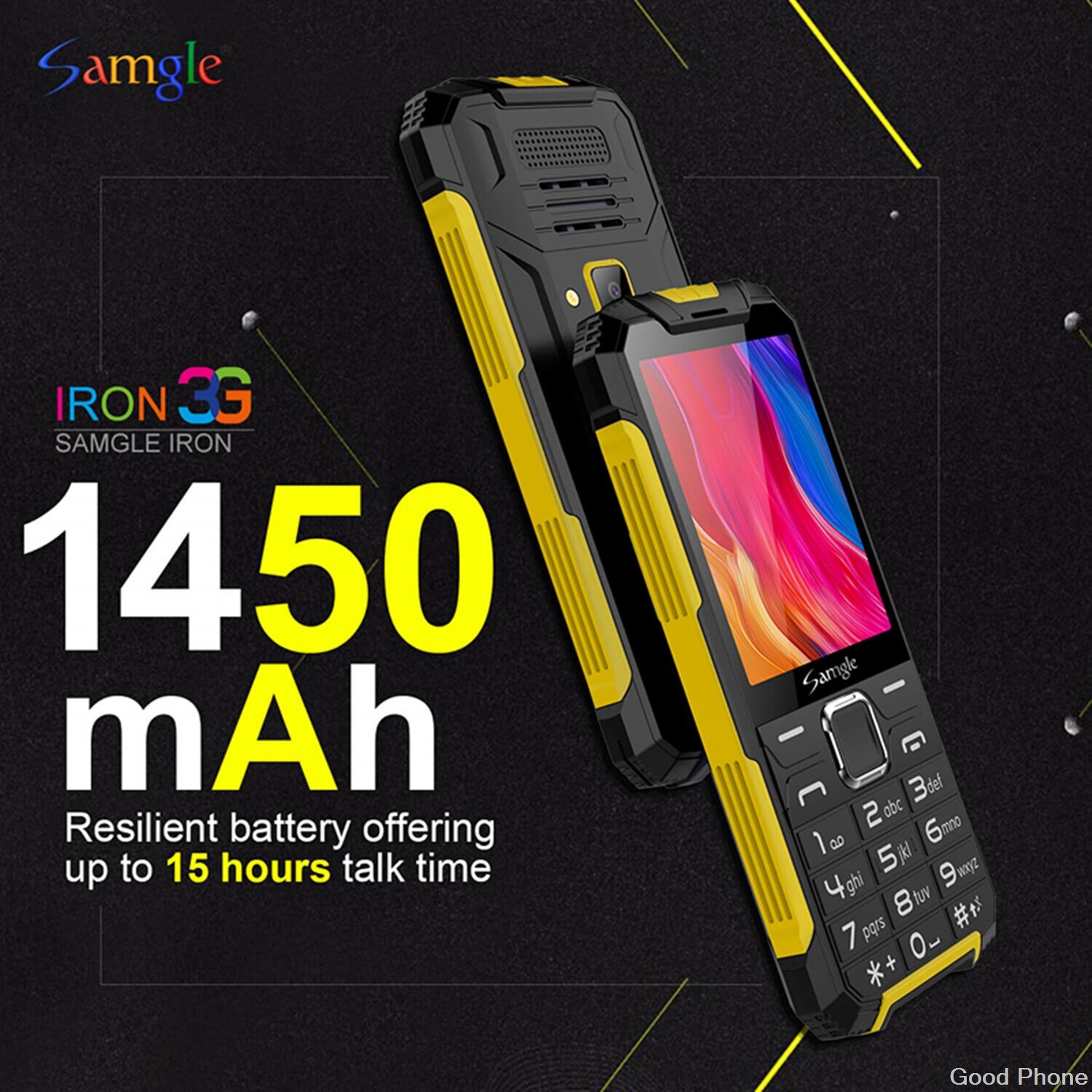 Samgle F6 EISEN WCDMA 3G 2,8 "Farbe Display Funktion Telefon Geschwindigkeit Zifferblatt Whatsapp Twitter Große Tastatur Robuste Mobile telefon