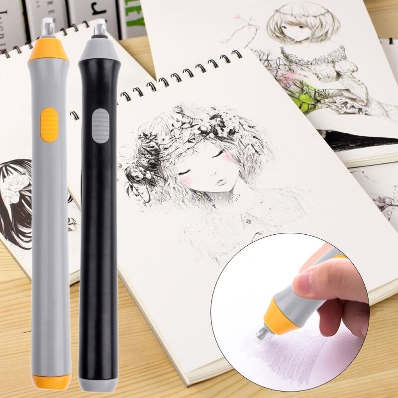 Electric Rubber Eraser Sketch Drawing Erasing Battery Office Stationery School Supplies