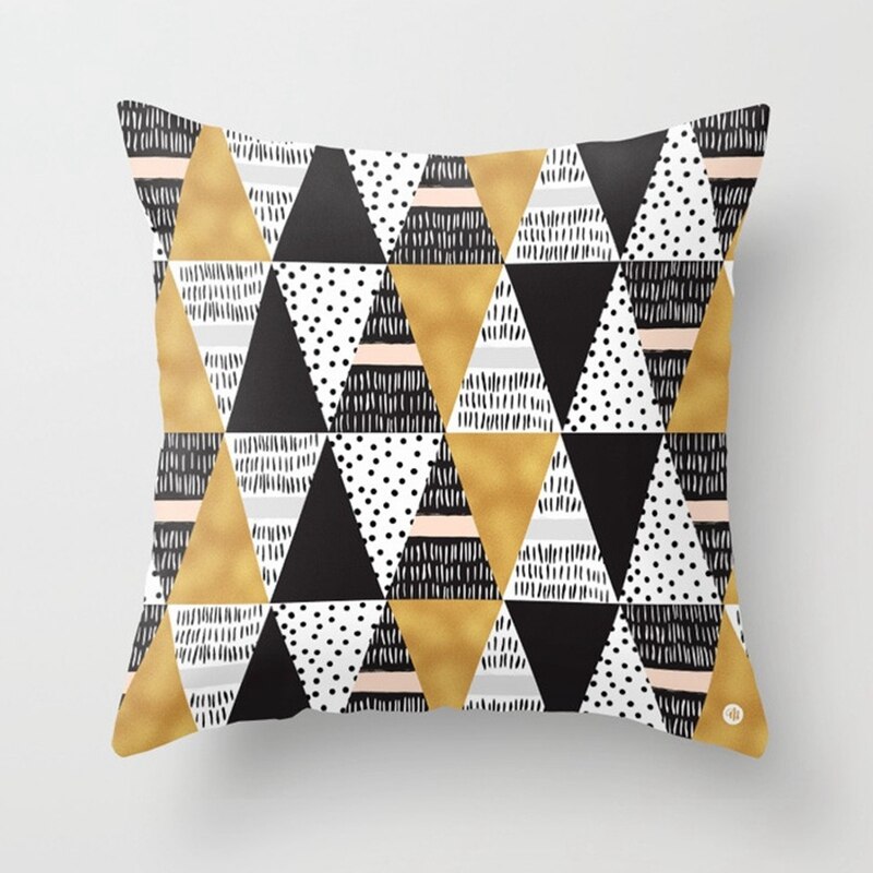 Taie d'oreiller marbre impression noir or taie d'oreiller pour ami voiture canapé décoration créative drôle housse de coussin
