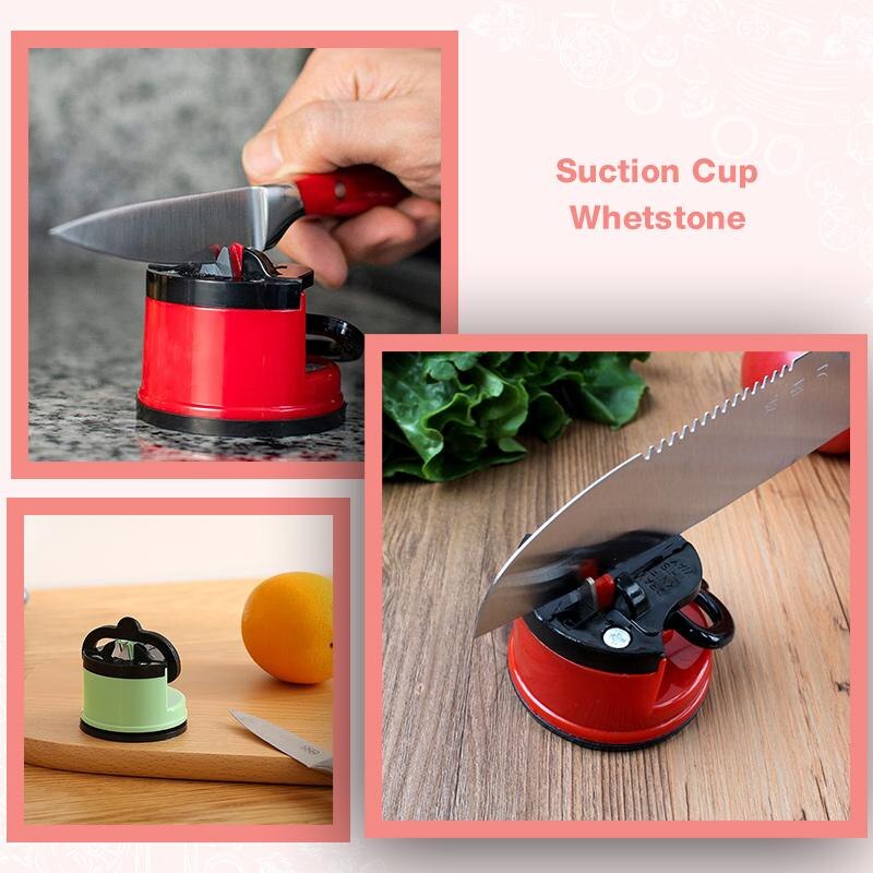 Afilador de cuchillos de disco de succión, mini cuchillo de acero de tungsteno pequeño, piedra de afilar, herramientas y dispositivos de cocina, diamante