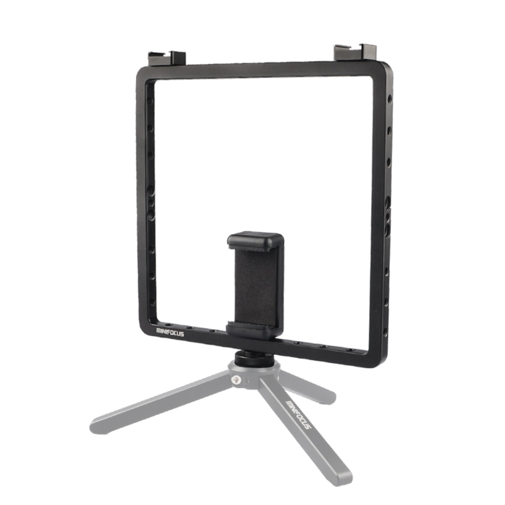 Smartphone Video Rig Handle Stabilizer Live Broadcast Aluminum Bracket with Cold Shoe Cell Phone Vlogging Cage Movies Stands