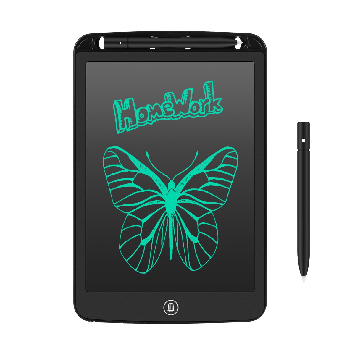 Tablette LCD pour dessin et écriture numérique, 10 pouces, jouets pour enfants, avec stylet épais: Black