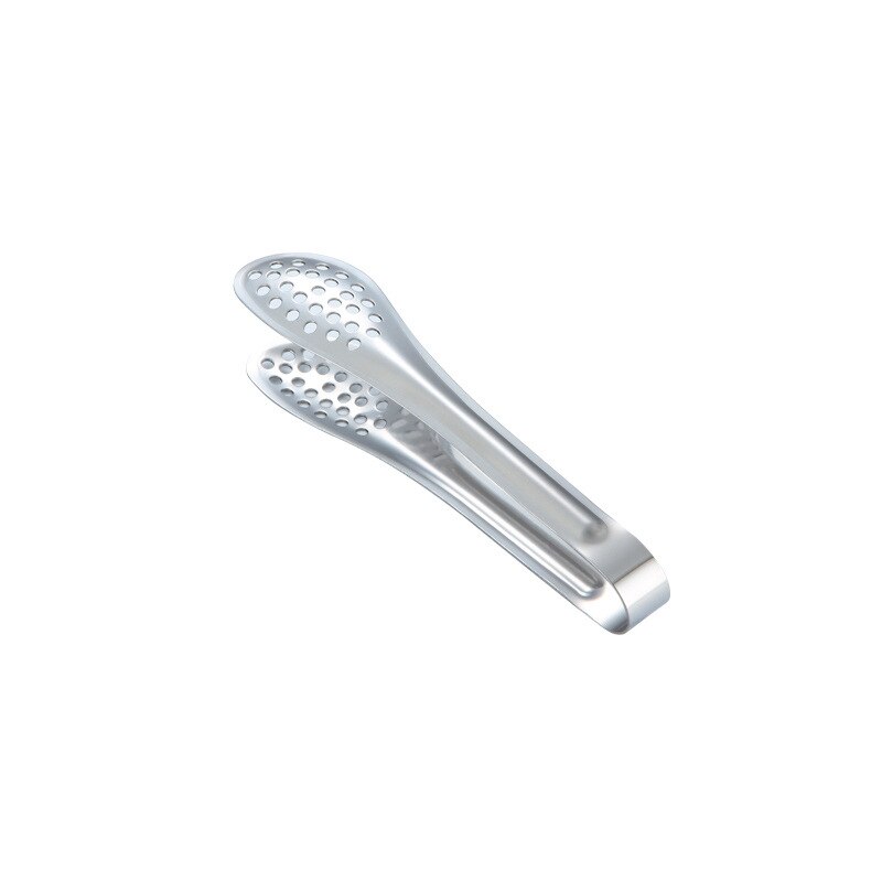 Pinzas de acero inoxidable para alimentos, tenacillas gruesas y porosas para drenaje de aceite, barbacoa, carne, ensalada, pan, utensilios de cocina: 5 inches