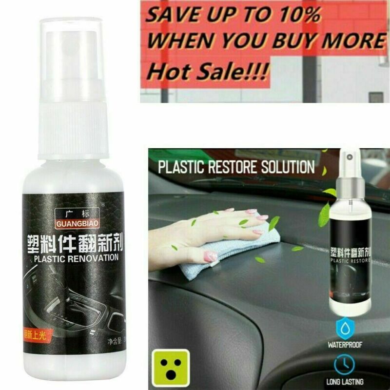 30ML Plastic Part Retreading Restore Agent Wax Instrument Panel Reducing For Car 30ML All-Purpose Liquid Car Cleaning Recovery