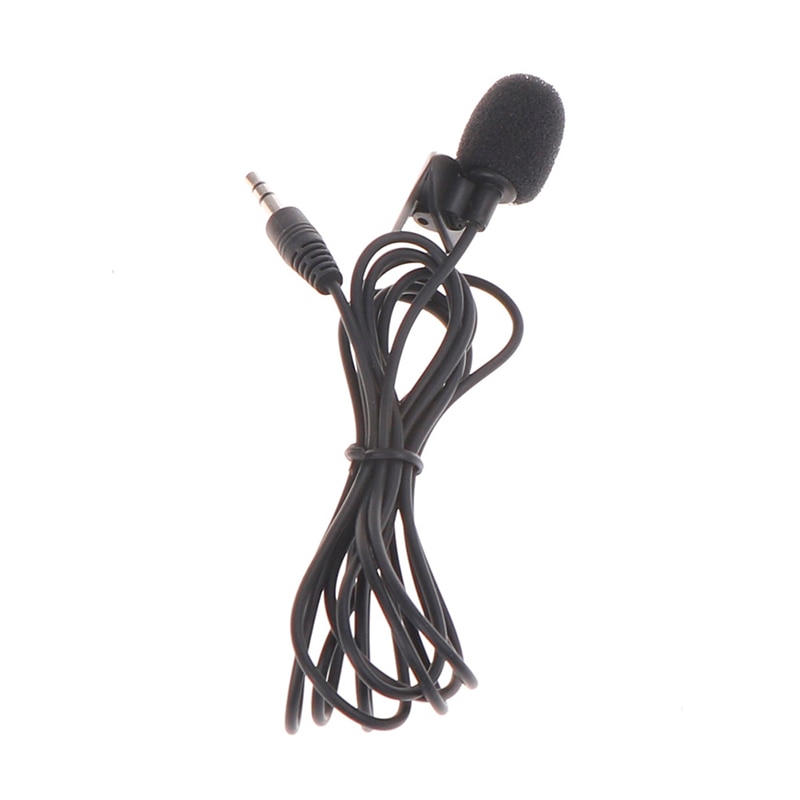 3.5mm Mini Studio Speech Mic Microphone Clip for PC Desktop Notebook 1.5M