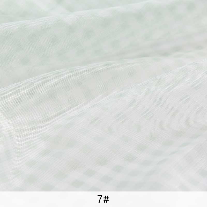 Tela de encaje a cuadros, tela de tul transparente, decoración de boda, suministros para eventos de Navidad, 45x135 Cm, TJ1178: XS (dispositivos de seguridad y socorro) / marrón