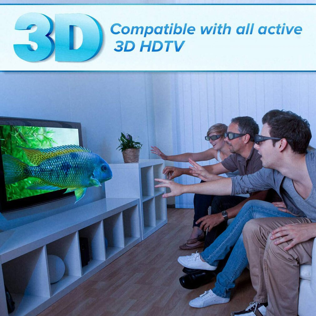Lunettes 3D à obturateur actif, pour Samsung SSG-5100GB, remplacement de Sony Panasonic TV, Epson RF 3D, ELPGS03