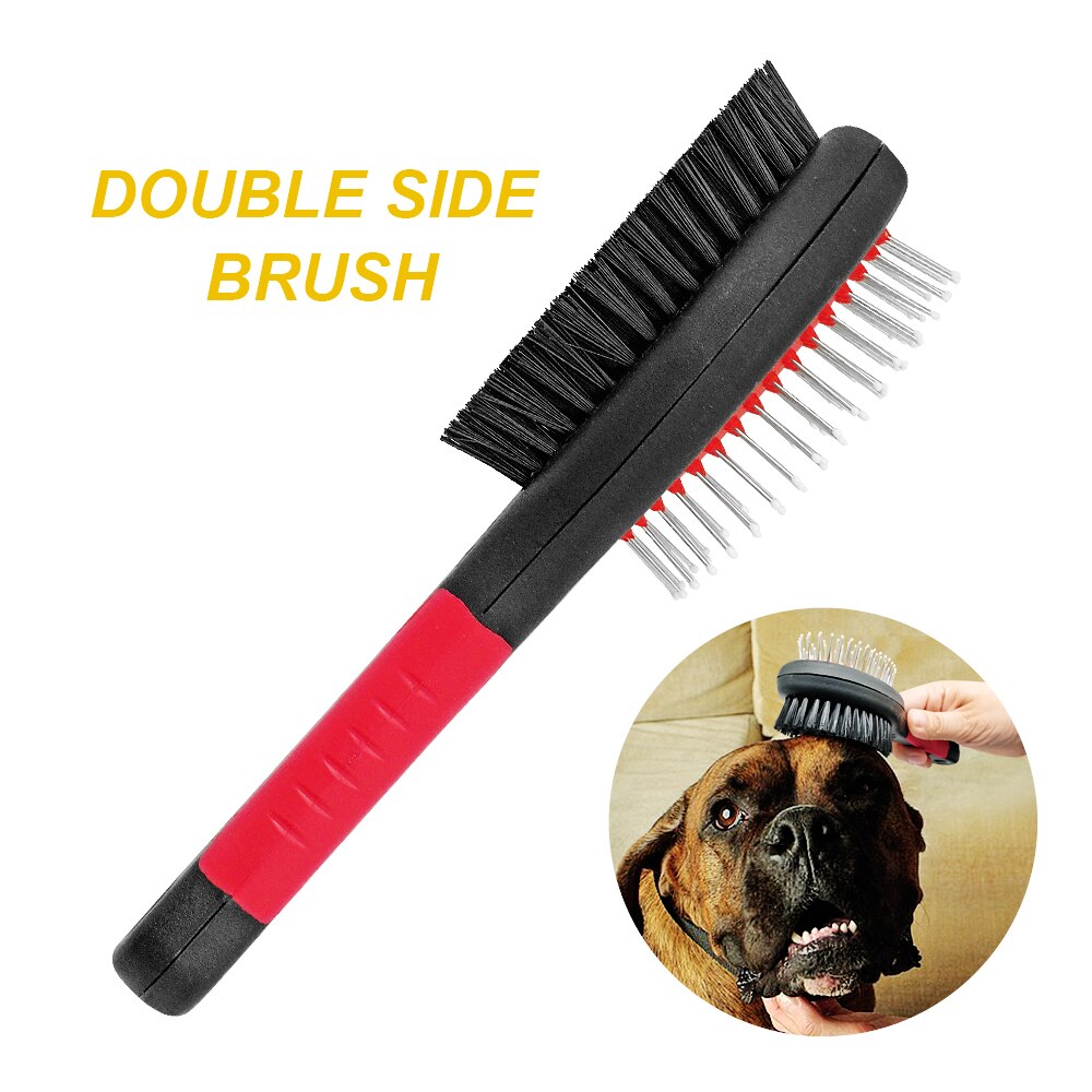 Hund grooming kam børste sæt kat negleklippere rustfrit stål kam kæledyr hårpleje værktøjssæt til kort langt hår hunde katte