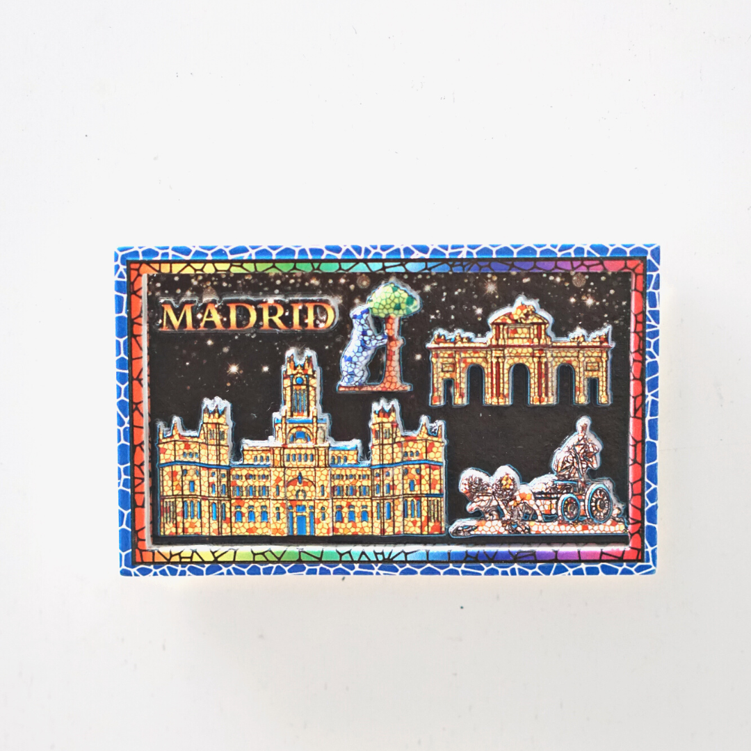 1 unidad, imanes de nevera de Madrid, pegatinas de nevera de España, recuerdos de viaje, decoraciones coloridas de cocina para el hogar, de vacaciones: Rojo