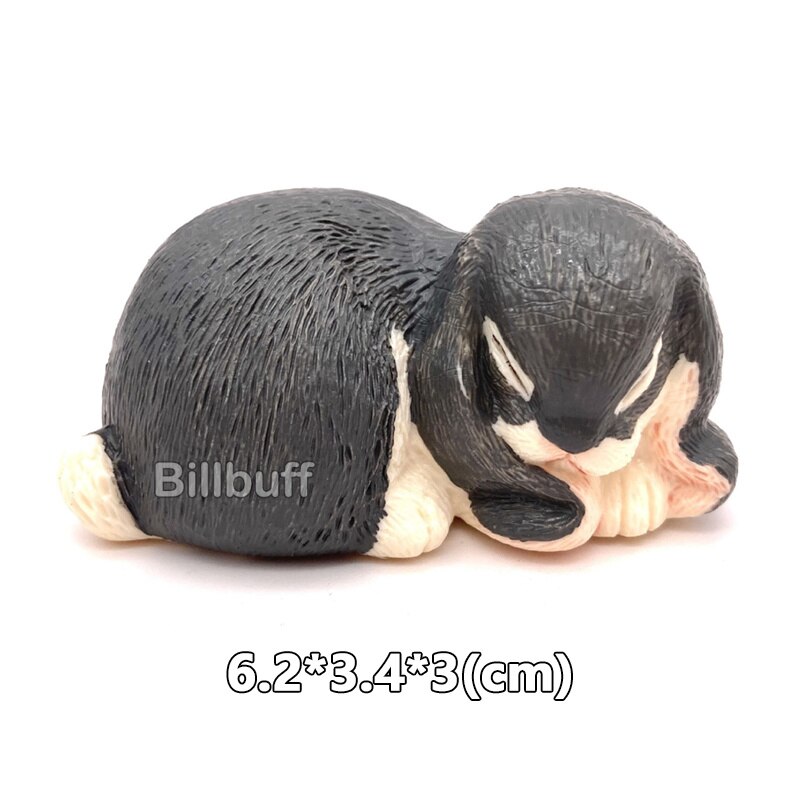 Simulatie Animal Zoo Actiefiguren Boerderij Konijn Cub Beeldje Action Figures Model Educatief Speelgoed Voor Kinderen Kerstcadeau: rabbit figures-O