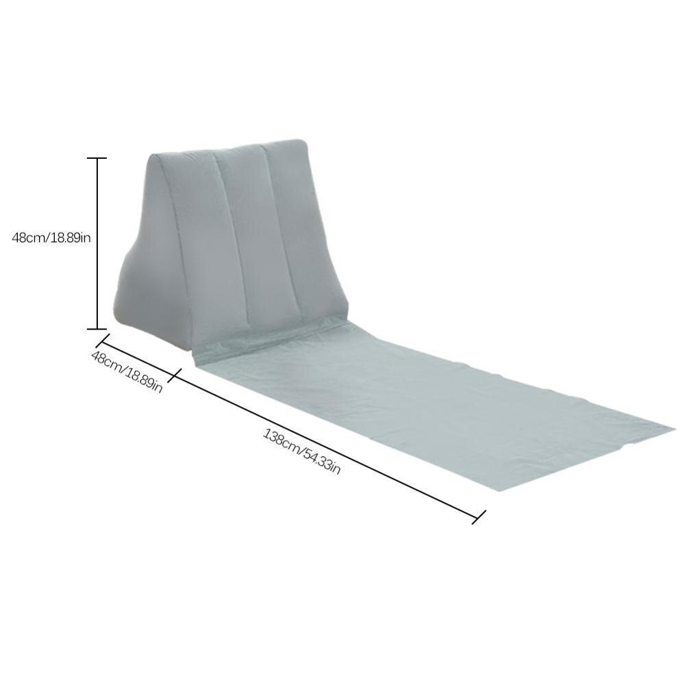 draussen Reise Aufblasbare Strand Liege matt Mit Weichen Dreieck Kissen PVC Beflockung Tragbare Einzigen Camping matt Gras Kissen