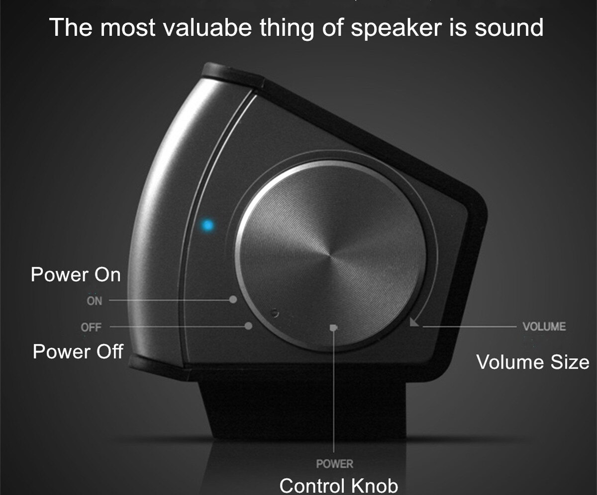 Multimedia Audio HIFI Stereo Wired Soundbar Speaker System 6W USB Sound Bar For Computer PC Laptop Desktop Smart Phone