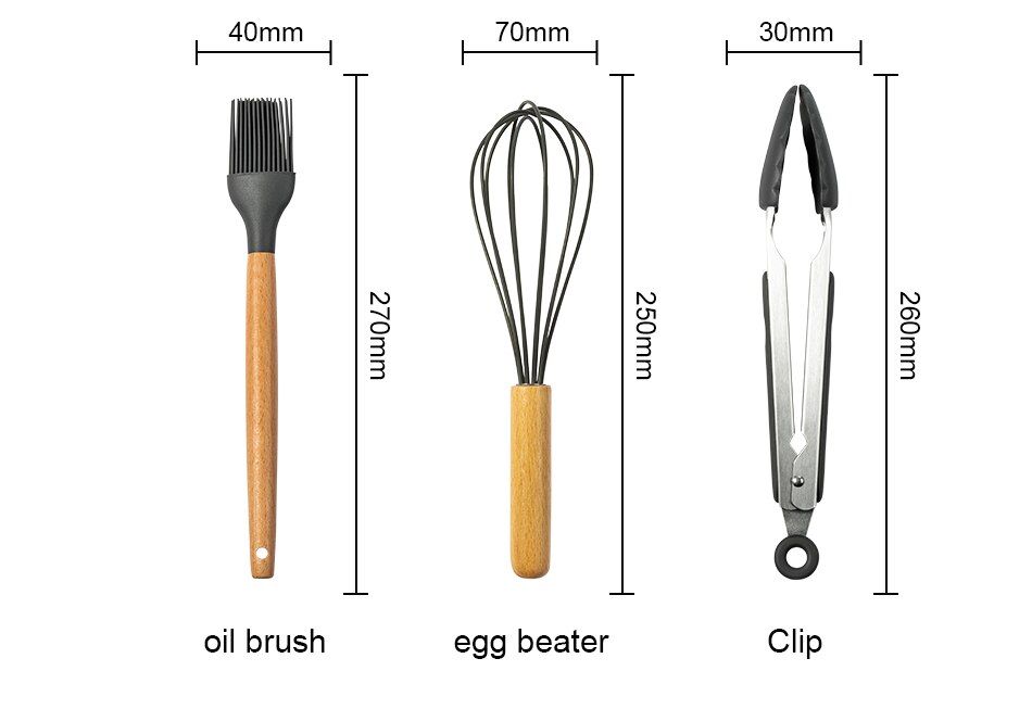 Cooking Tools Set Premium Silicone Kitchen Cooking Utensils Set With Storage Box Turner Tongs Spatula Spoon Turner 8 or 11pcs