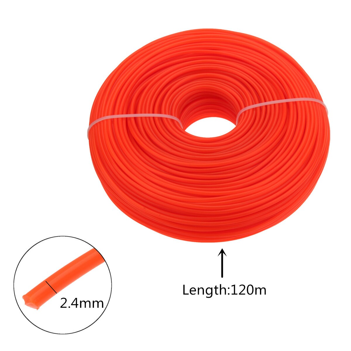2.4mm * 120 m Nylon Trimmer Lijn Klopper Snipper Wire Cord Bosmaaier Bosmaaier