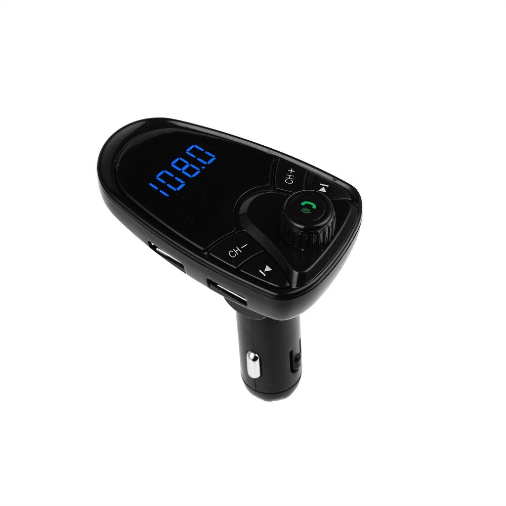 Bluetooth-fm-transmitter, fm-modulator für  mp3 spieler, freisprechfunktion, dual-usb-unterstützung, tf-karten-/usb-stick-unterstützung, autoradio für  mp3 spieler