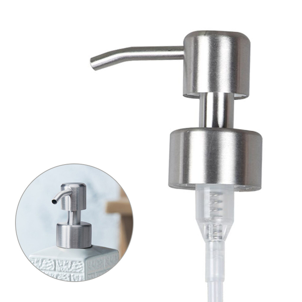 1Pc 304 Rvs Hand Vloeibare Zeep Dispenser Nozzle Voor Badkamer Keuken Schuim Zeep Producten Shampoo Badkamer Accessoires