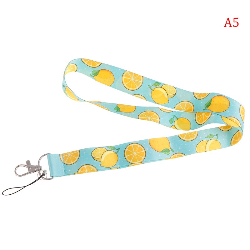 Cordón de fruta para colgar llaves, tarjeta de identificación, gimnasio, correas para teléfono móvil, insignia y sujección de USB, bricolaje, 1 ud.: A5