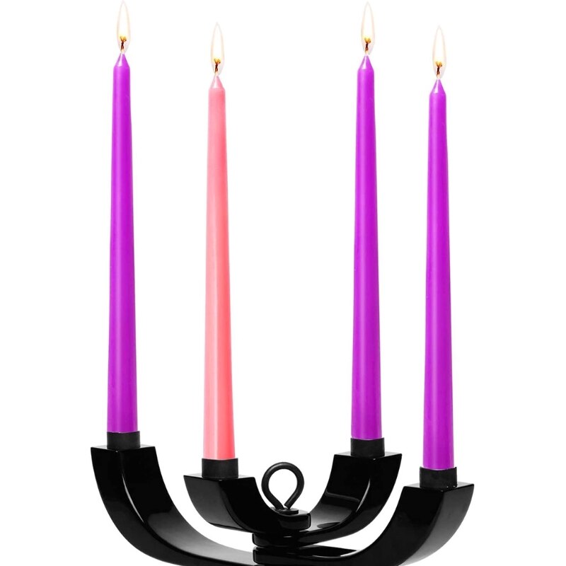Tall Taper Candles 4 pcs Unscented Advent Taper Candle, Holidays, Church, Celebration, Party, Home Décor &amp; More