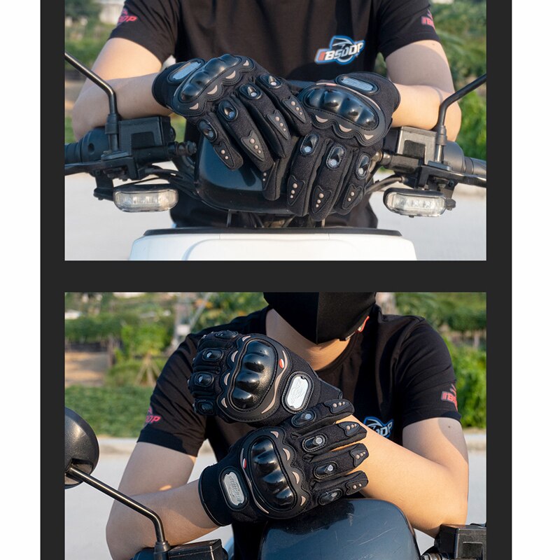 Motorcycle Gloves Super Fiber Reinforced Leather Motocross Motorbike Biker Racing Car Riding Mechanical Moto Gloves Men Women