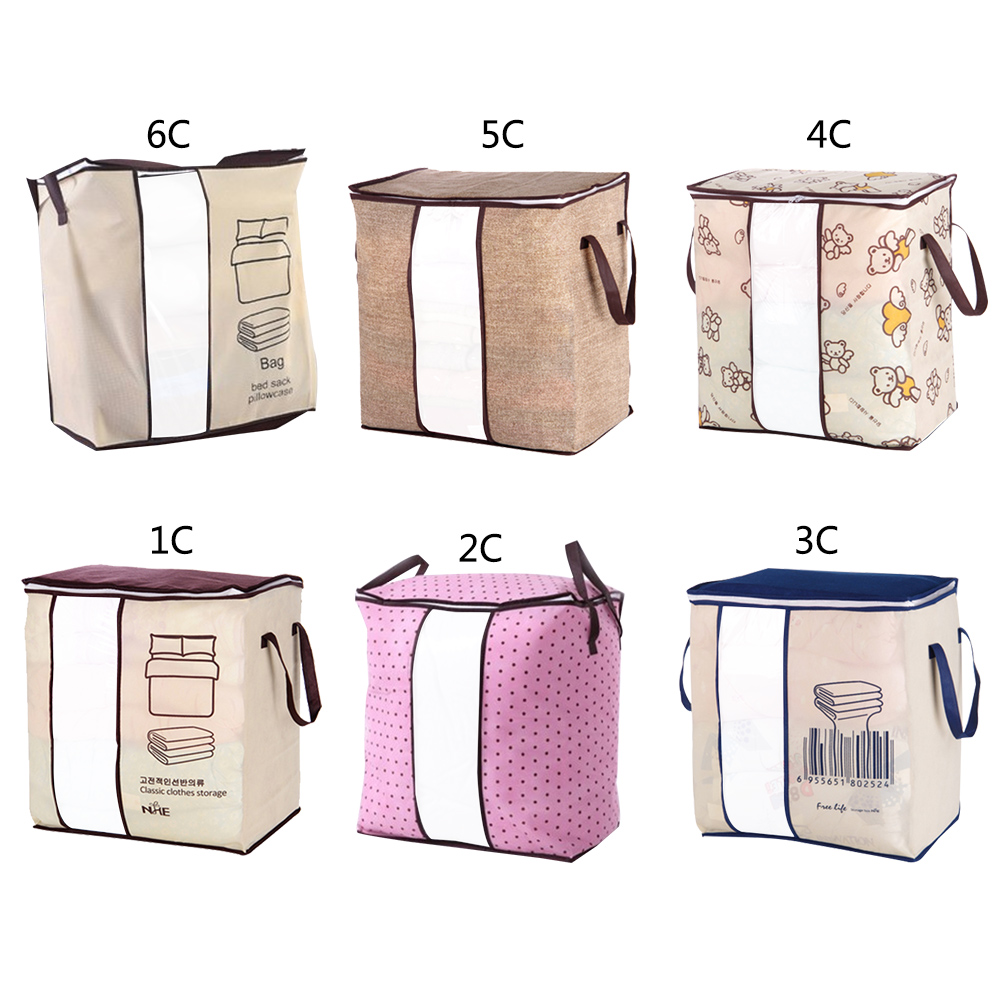 Przenośna torba robić przechowywania ubrań z włókniny, składany organizer robić szafy na poduszki, kołsuchy, kocyki i pościel
