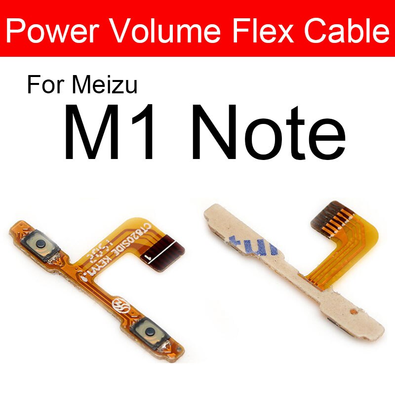 Volume & On Power Flex Cable For Meizu Meilan M1 M2 M3 M3s M5 M5s M5c M6 M6S Max Note Switch Button Key Side Flex Ribbon Repair