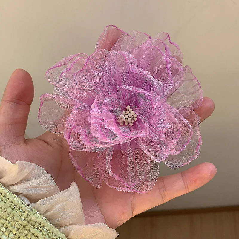 Hawaiiaanse bloem haarspeldjes Plumeria Hibiscus bloemen haarspeldjes bruids haarspelden Rose haarspeld sieraden zomer strand reizen: Rose Rood