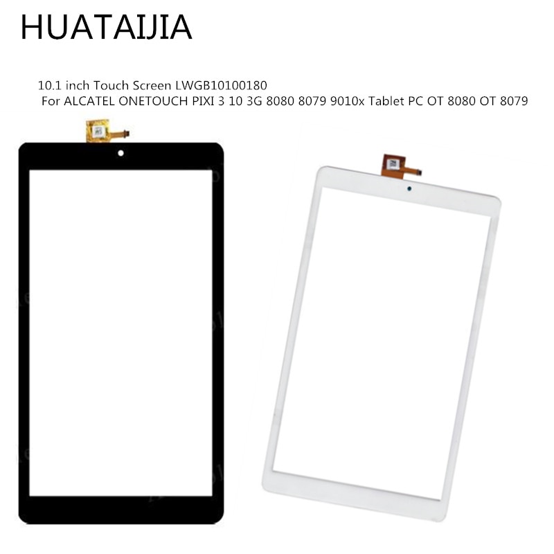 til alcatel onetouch pixi 3 10 3g 8080 8079 9010x tablett pc  ot 8080 ot 8079 10.1 tommers berøringsskjerm digitizer lwgb 10100180