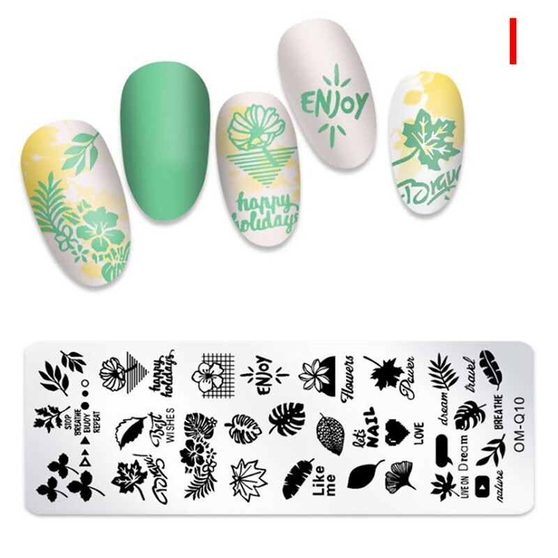 Noël ongles estampage plaques ligne photos ongle Art plaque ongles impression modèle: J