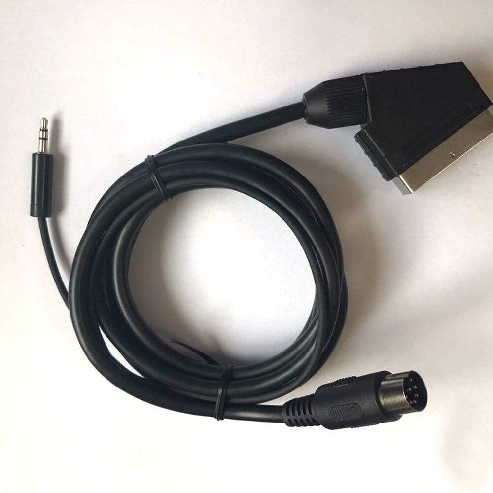 Nickel überzogene für SEGA Genesis 1 für NEO GEO 3,5mm stecker dual kanal scart av kabel 1,8 meter