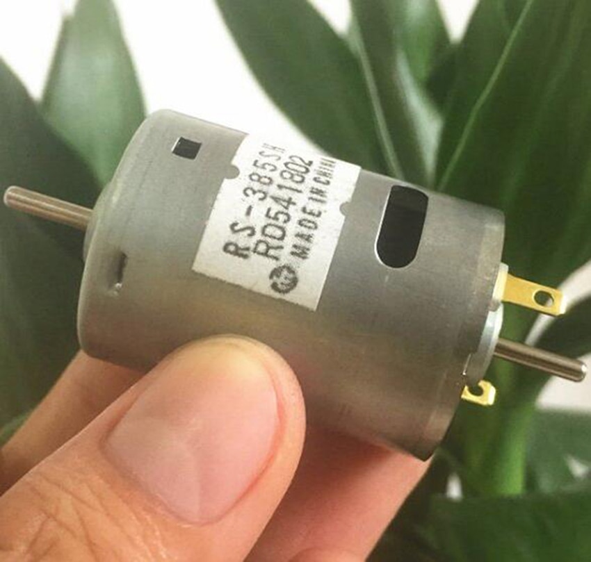 Rs -385sh-20480a dc 3-18v kullbørste minimotor dobbel ende utgangsaksel bilateralt aksel 12v 10350 rpm til rc modell gjør-det-selv deler
