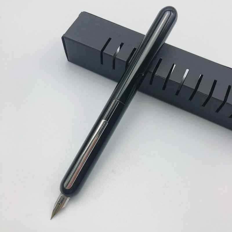LM Focus 3 Fountain Pen Black Titanium Dialog Series 14K Tip Ink Pen Retractable Nib EF Calligraphy Pens