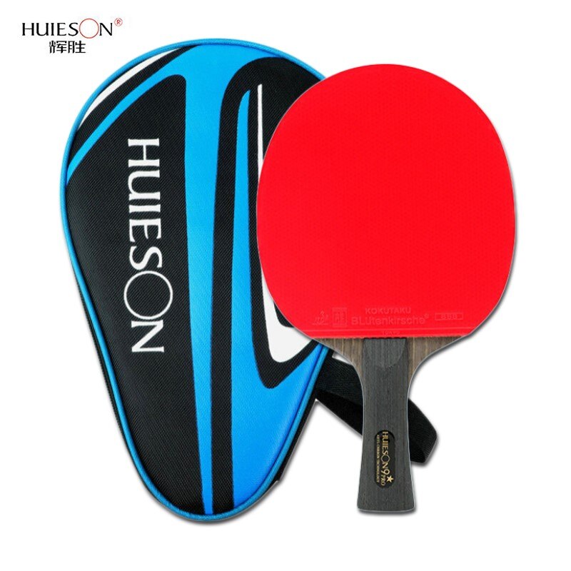 Huieson raquette de Tennis de Table professionnelle 9 étoiles raquette de Ping-Pong 7 plis Arylate carbone lame de Ping-Pong caoutchouc collant