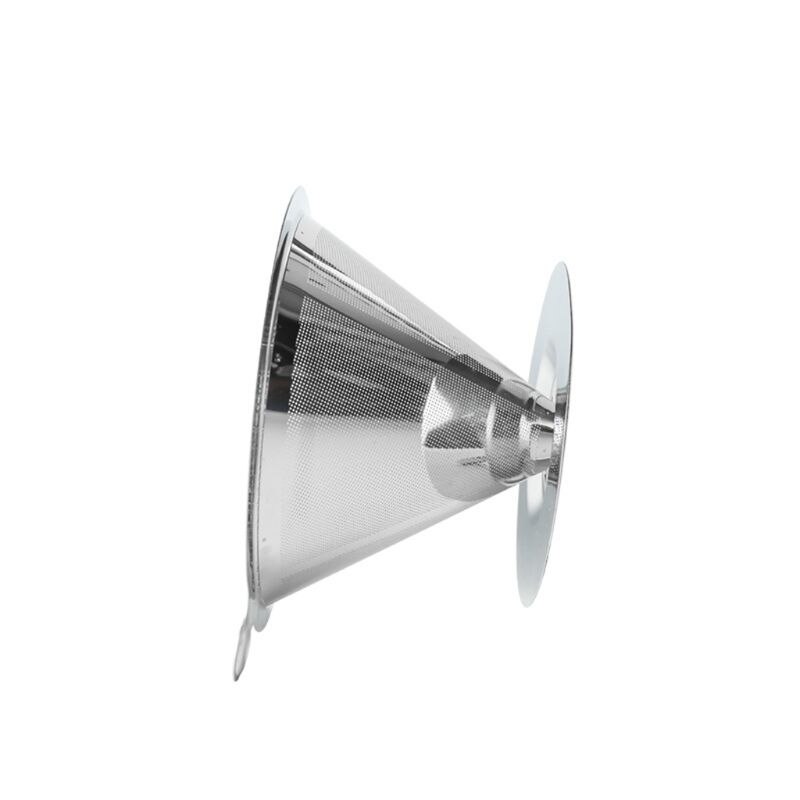 Pour Over Coffee Dripper Stainless Steel Reusable Drip Cone Coffee Filter