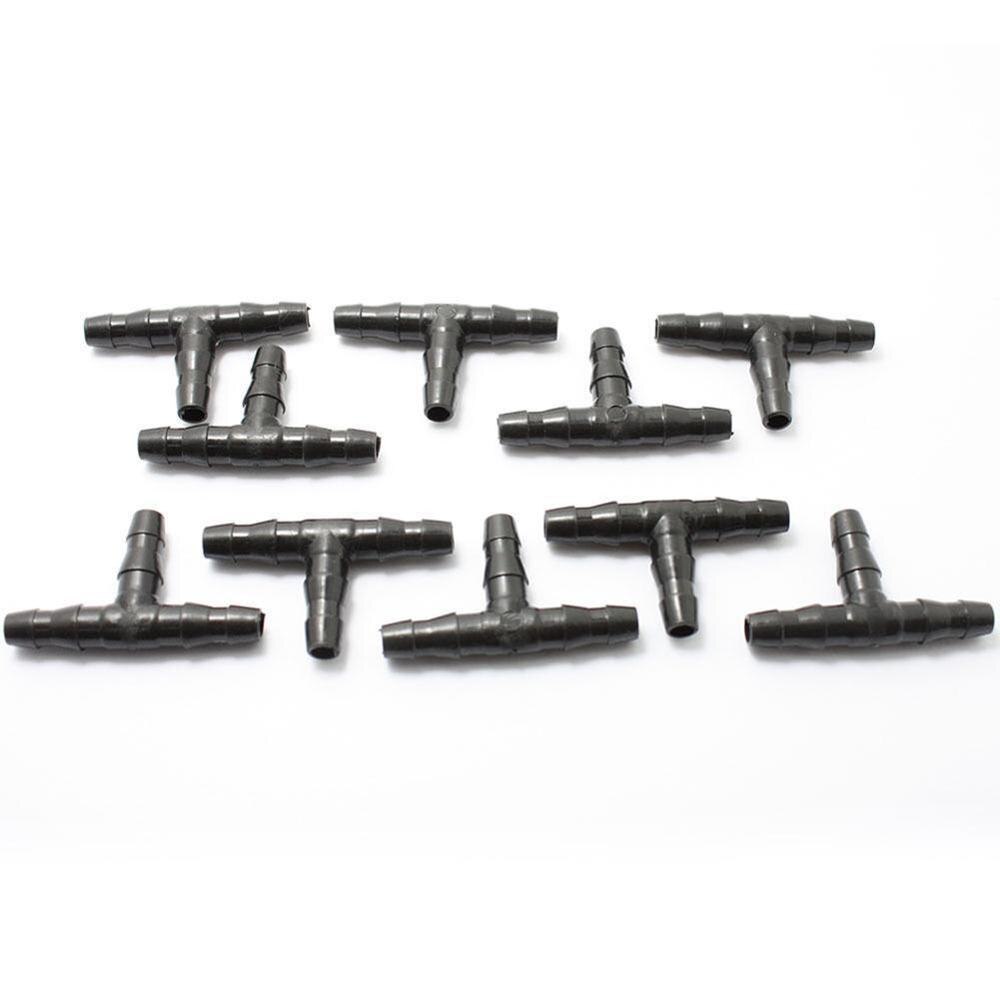 20 unidades espiga para manguera Conector en T conector para riego de césped de 1/4 pulgadas conector para riego de manguera de jardín de 4/7mm