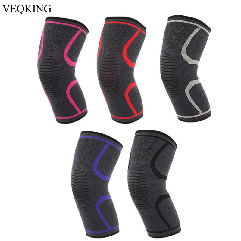 VEQKING 1PC Sports Knee Pads Elastic Anti-Slip Warm Knee Sleeves Outdoor Kneepads Cycling Mountain Tennis Fitness Knee Support
