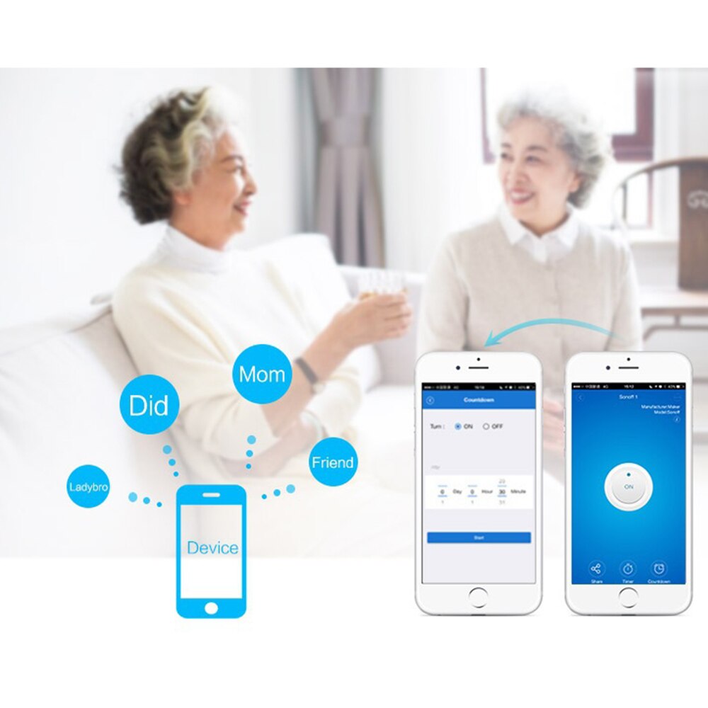 Smart Home Wireless Switch Wifi Remote Control Multi Device Management Heating Element pop socket