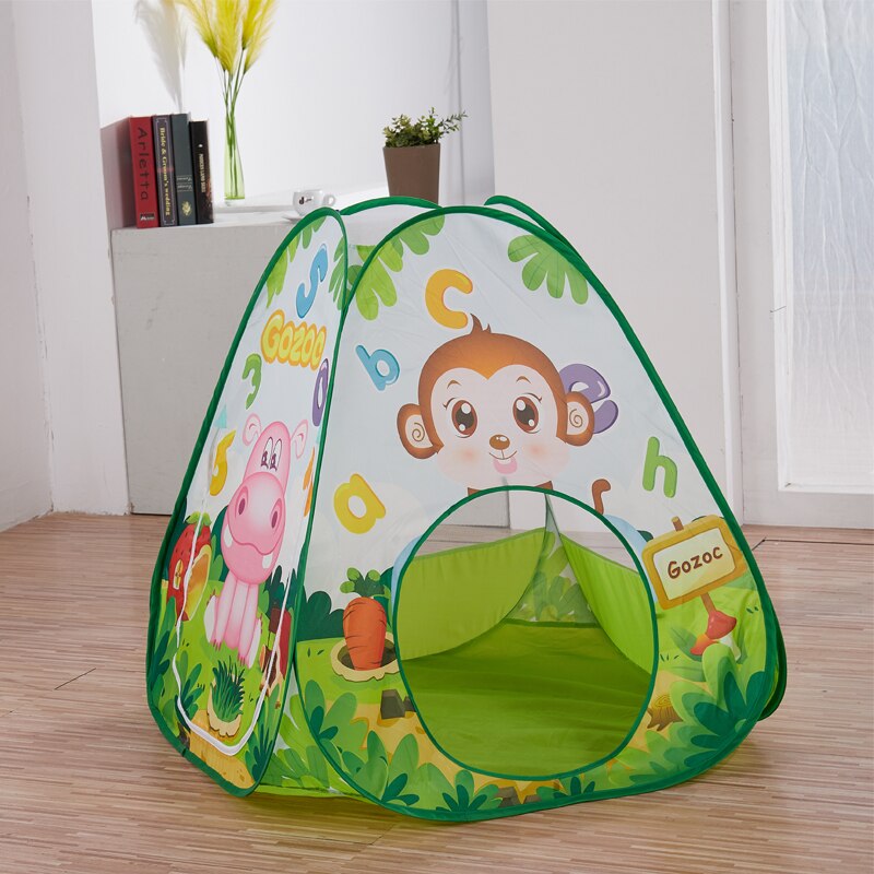 3pcs/set Green Animal Foldable Toy Tents Baby Sports Play Balls House Indoor Outdoor Portable Kids Tent Children Toy Balls Pool