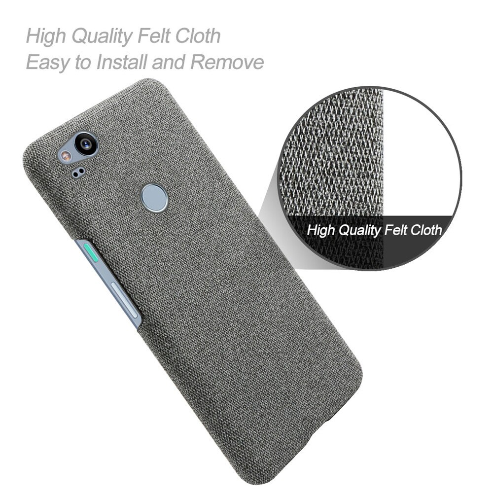 Capa de tecido para google pixel 2, capa slim retrô, capa rígida de telefone para google pixel 2 pixel2 5.0 &quot;, coque funda capa