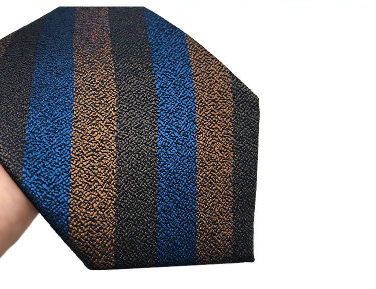Corbata de lujo de 8CM para hombre, corbatas a rayas para hombre, novio, padrino de boda, corbata tejida de Jacquard, accesorios formales para de negocios
