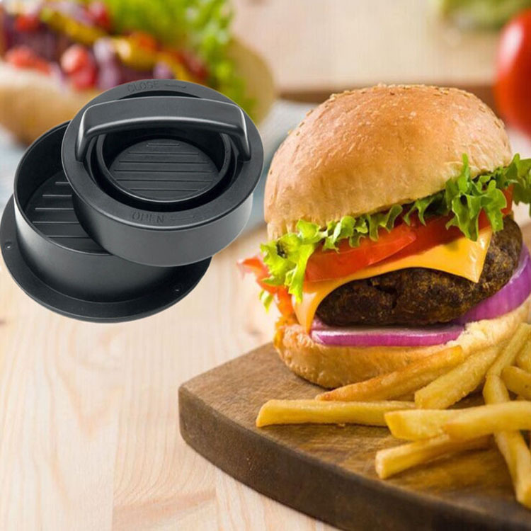 Non-stick hamburger presser fyldt burger presse silikone kødforme let rengøring køkkenbar leverer madlavningsværktøjer